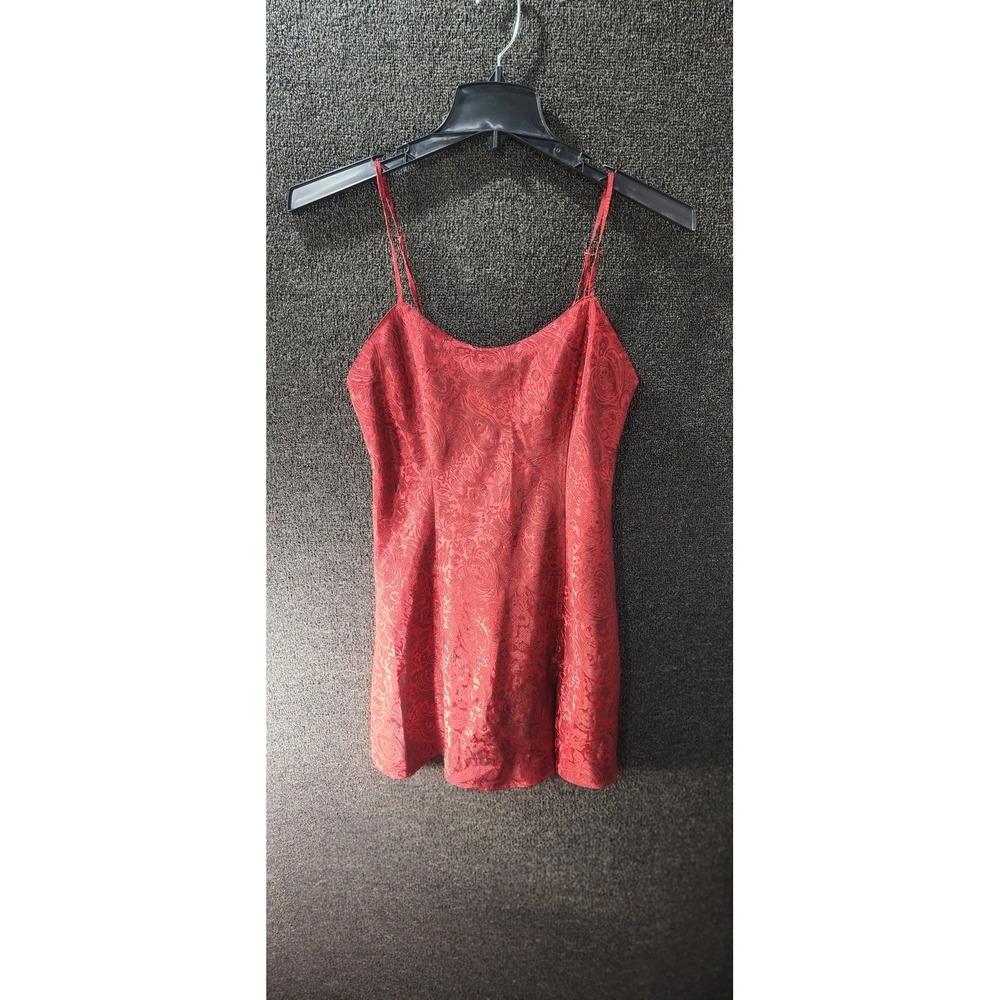 Victoria's Secret Red Floral Damask Satin Chemise Nightgown Vintage 2008 Mens M